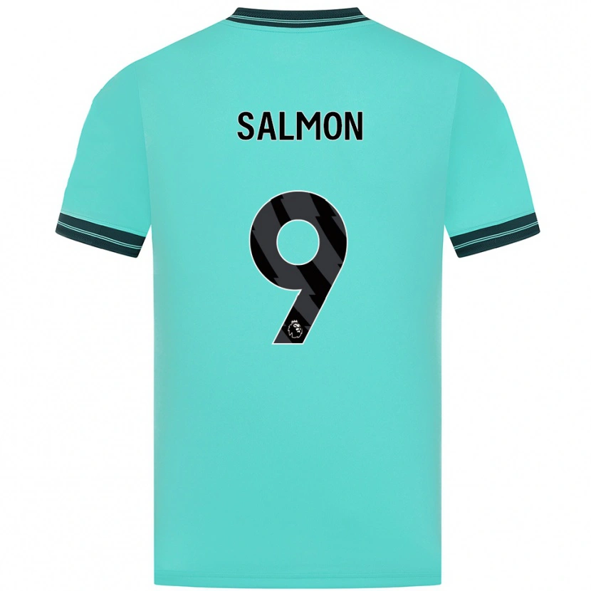 Danxen Damen Fabian Salmon #9 Himmelblau Grün Auswärtstrikot Trikot 2025/26 T-Shirt Schweiz