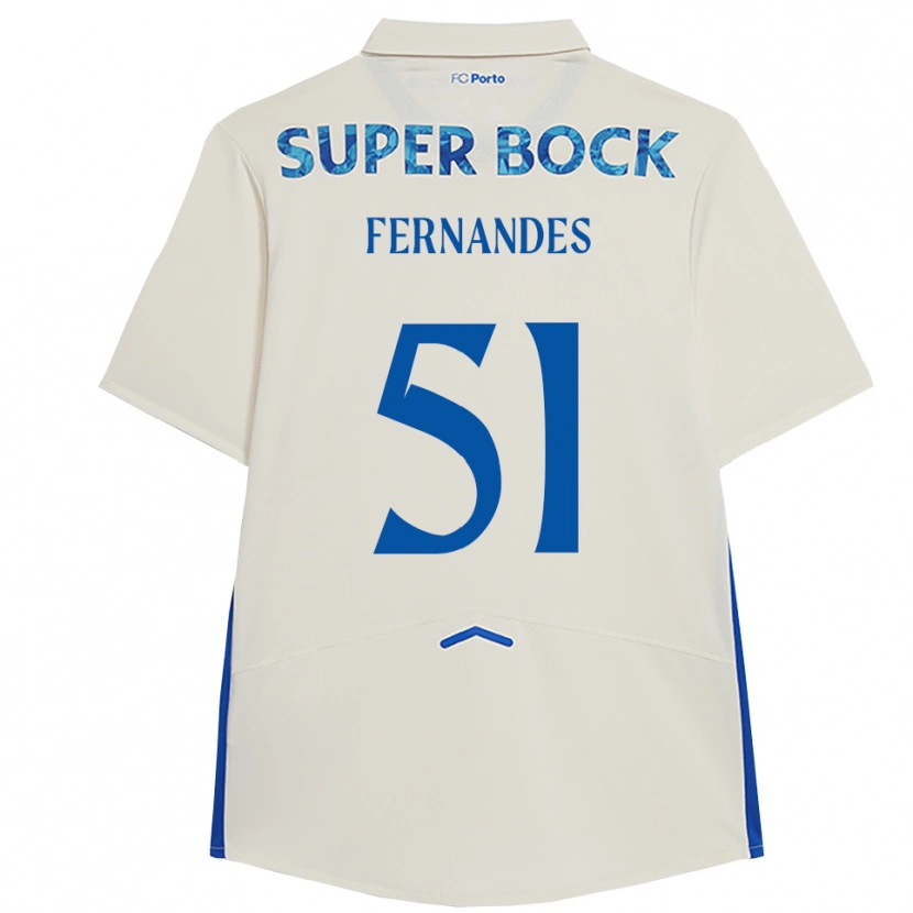 Danxen Damen Diogo Fernandes #51 Weiß Blau Ausweichtrikot Trikot 2025/26 T-Shirt Schweiz