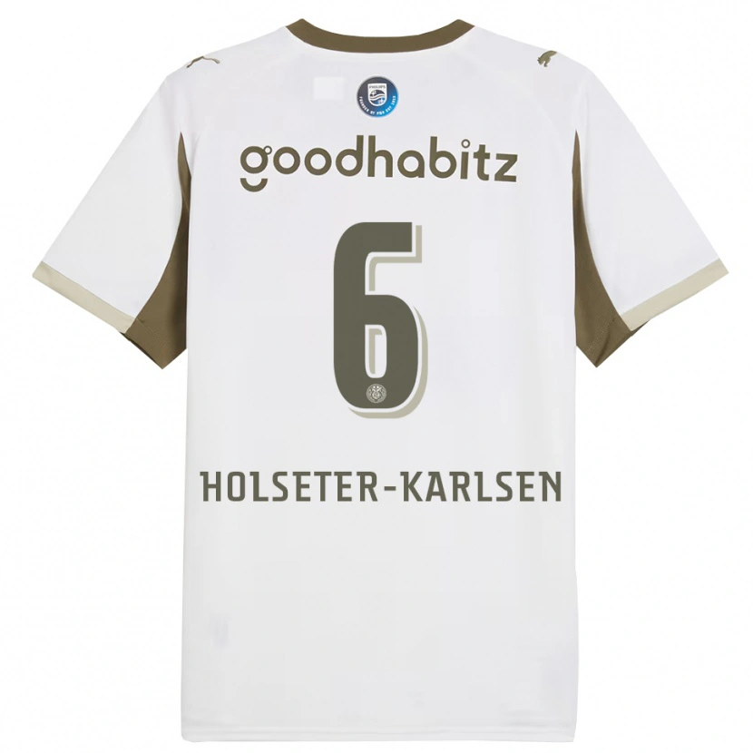 Danxen Damen Philip Holseter-Karlsen #6 Weiß Grau Ausweichtrikot Trikot 2025/26 T-Shirt Schweiz