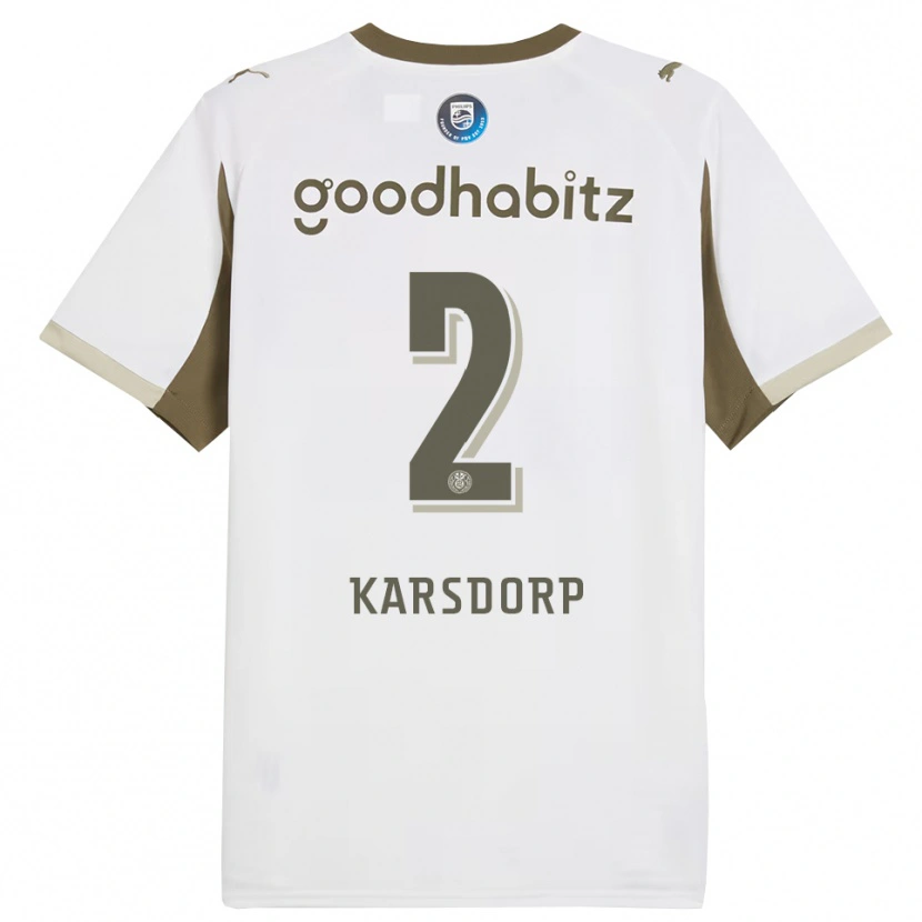 Danxen Damen Rick Karsdorp #2 Weiß Grau Ausweichtrikot Trikot 2025/26 T-Shirt Schweiz