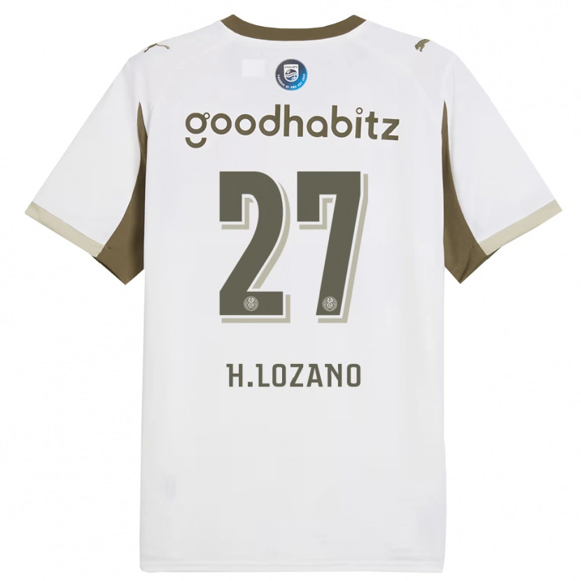 Danxen Damen Hirving Lozano #27 Weiß Grau Ausweichtrikot Trikot 2025/26 T-Shirt Schweiz