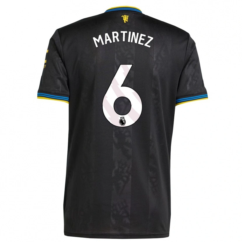 Danxen Damen Lisandro Martínez #6 Schwarz Gelb Blau Ausweichtrikot Trikot 2025/26 T-Shirt Schweiz