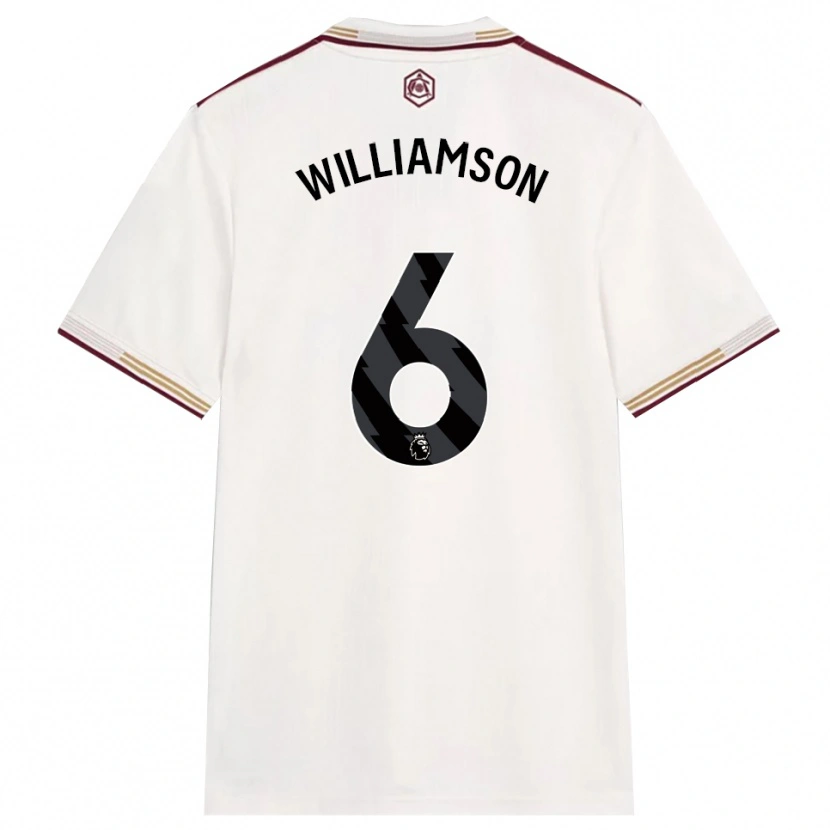 Danxen Damen Leah Williamson #6 Creme Weiß Burgunderrot Ausweichtrikot Trikot 2025/26 T-Shirt Schweiz