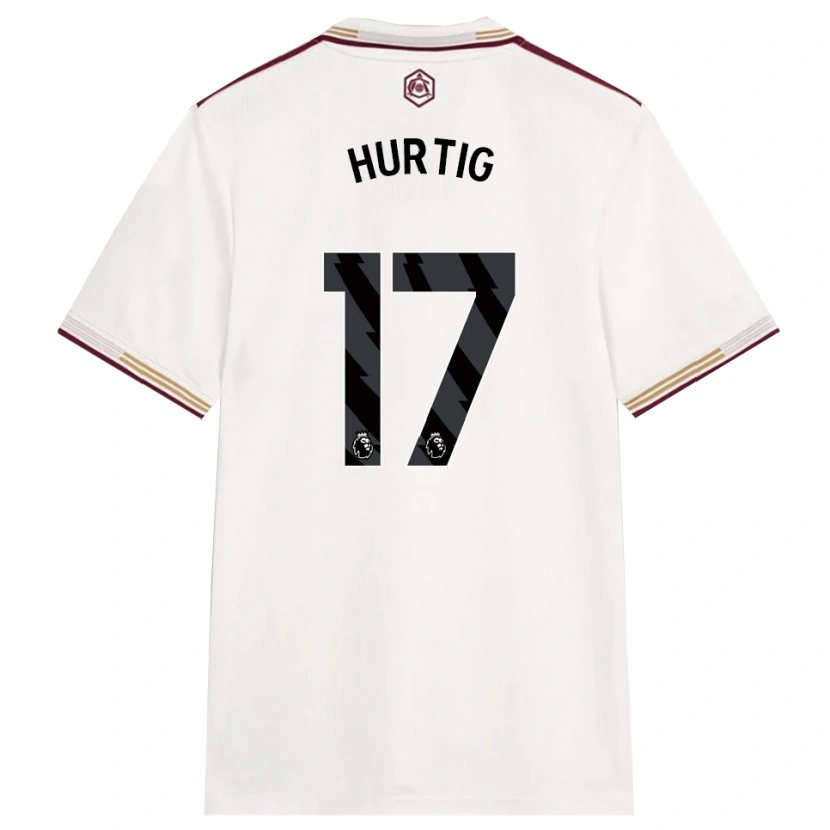 Danxen Damen Lina Hurtig #17 Creme Weiß Burgunderrot Ausweichtrikot Trikot 2025/26 T-Shirt Schweiz