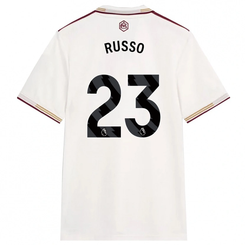Danxen Damen Alessia Russo #23 Creme Weiß Burgunderrot Ausweichtrikot Trikot 2025/26 T-Shirt Schweiz