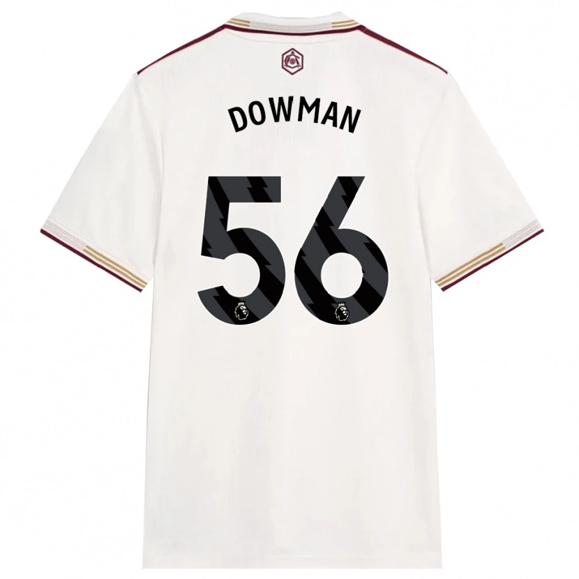 Danxen Damen Max Dowman #56 Creme Weiß Burgunderrot Ausweichtrikot Trikot 2025/26 T-Shirt Schweiz