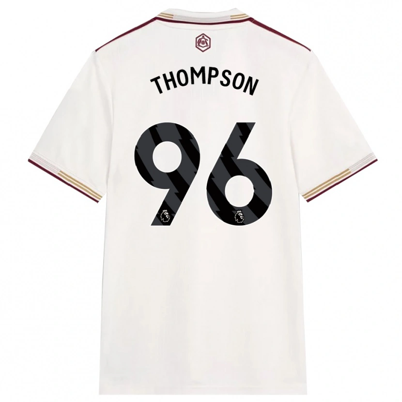 Danxen Damen Kyran Thompson #96 Creme Weiß Burgunderrot Ausweichtrikot Trikot 2025/26 T-Shirt Schweiz