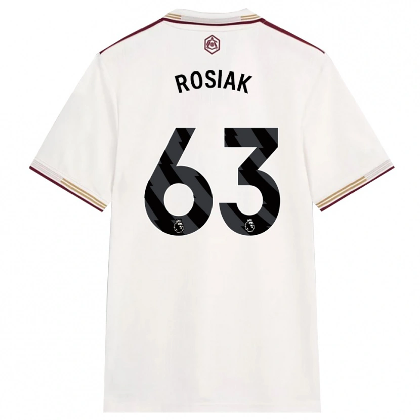 Danxen Damen Michal Rosiak #63 Creme Weiß Burgunderrot Ausweichtrikot Trikot 2025/26 T-Shirt Schweiz