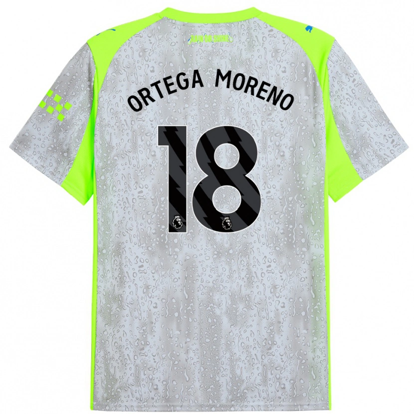 Danxen Damen Stefan Ortega #18 Grau Gelb Ausweichtrikot Trikot 2025/26 T-Shirt Schweiz