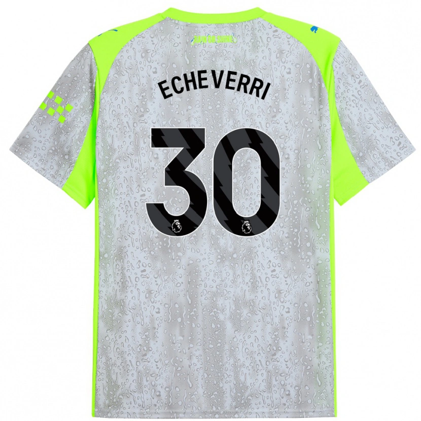 Danxen Damen Claudio Echeverri #30 Grau Gelb Ausweichtrikot Trikot 2025/26 T-Shirt Schweiz