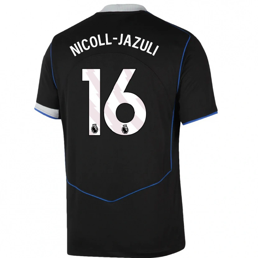 Danxen Damen Mahdi Nicoll-Jazuli #16 Schwarz Blau Silber Ausweichtrikot Trikot 2025/26 T-Shirt Schweiz
