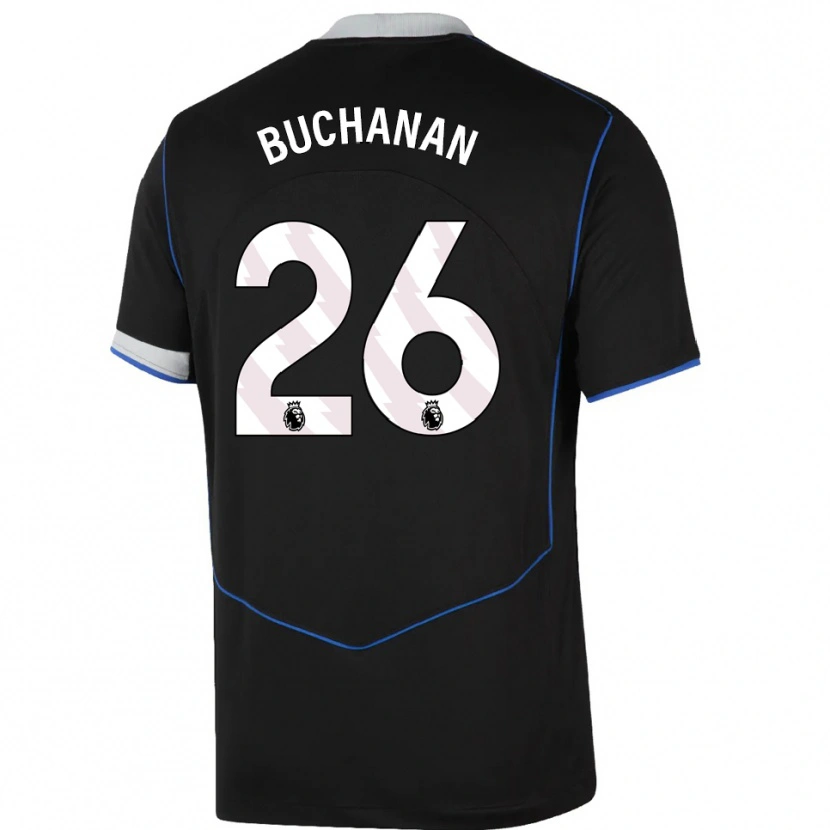 Danxen Damen Kadeisha Buchanan #26 Schwarz Blau Silber Ausweichtrikot Trikot 2025/26 T-Shirt Schweiz