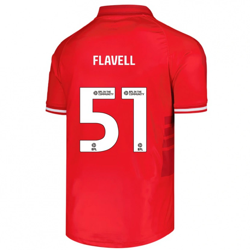 Danxen Kinder Kieren Flavell #51 Rot Weiß Heimtrikot Trikot 2025/26 T-Shirt Schweiz