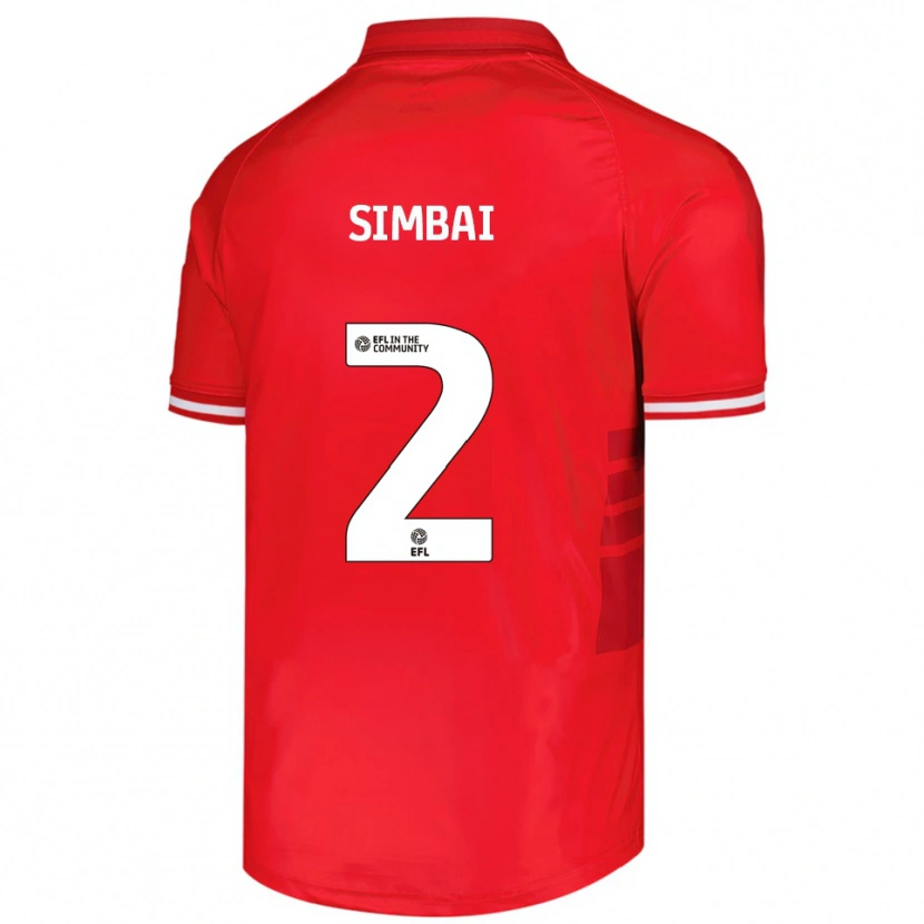 Danxen Kinder Kingston Simbai #2 Rot Weiß Heimtrikot Trikot 2025/26 T-Shirt Schweiz