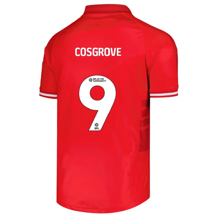 Danxen Kinder Sam Cosgrove #9 Rot Weiß Heimtrikot Trikot 2025/26 T-Shirt Schweiz