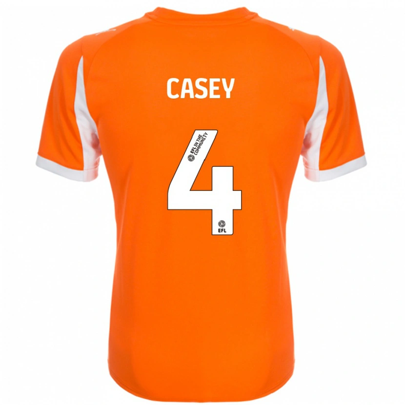 Danxen Kinder Oliver Casey #4 Orange Weiß Heimtrikot Trikot 2025/26 T-Shirt Schweiz