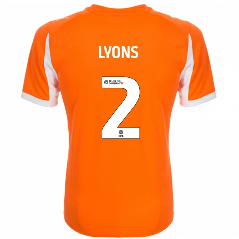 Danxen Kinder Andy Lyons #2 Orange Weiß Heimtrikot Trikot 2025/26 T-Shirt Schweiz