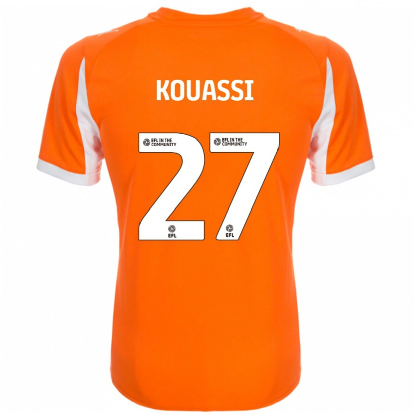 Danxen Kinder Kylian Kouassi #27 Orange Weiß Heimtrikot Trikot 2025/26 T-Shirt Schweiz