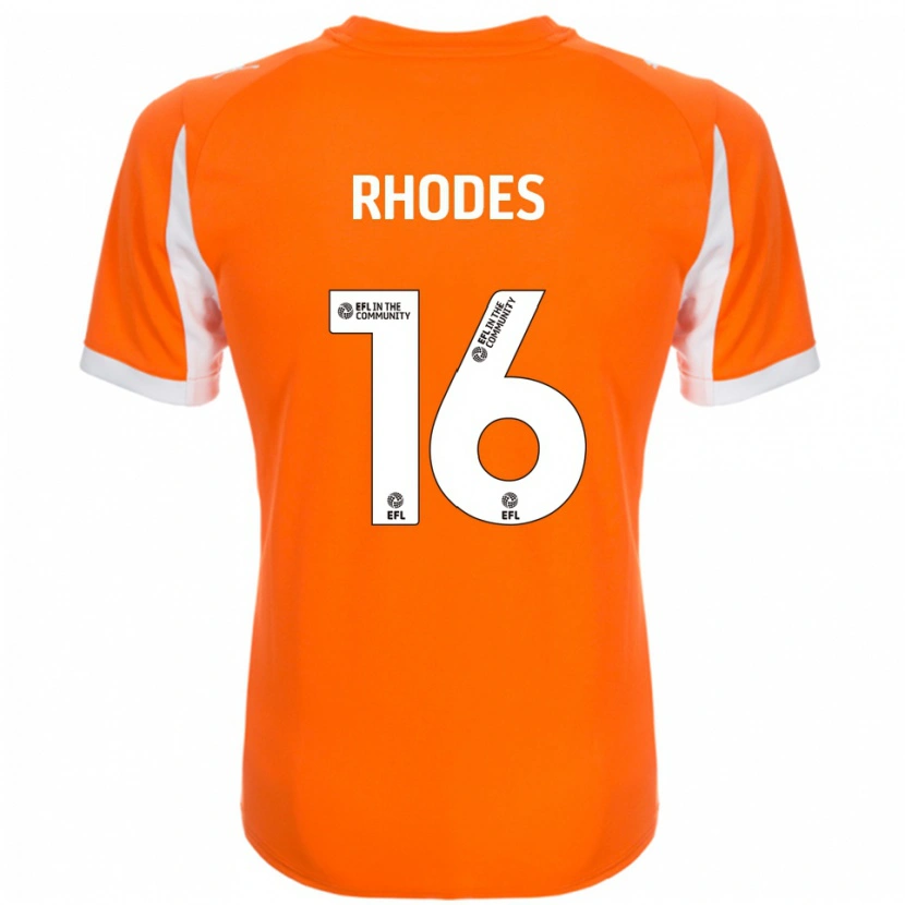 Danxen Kinder Jordan Rhodes #16 Orange Weiß Heimtrikot Trikot 2025/26 T-Shirt Schweiz