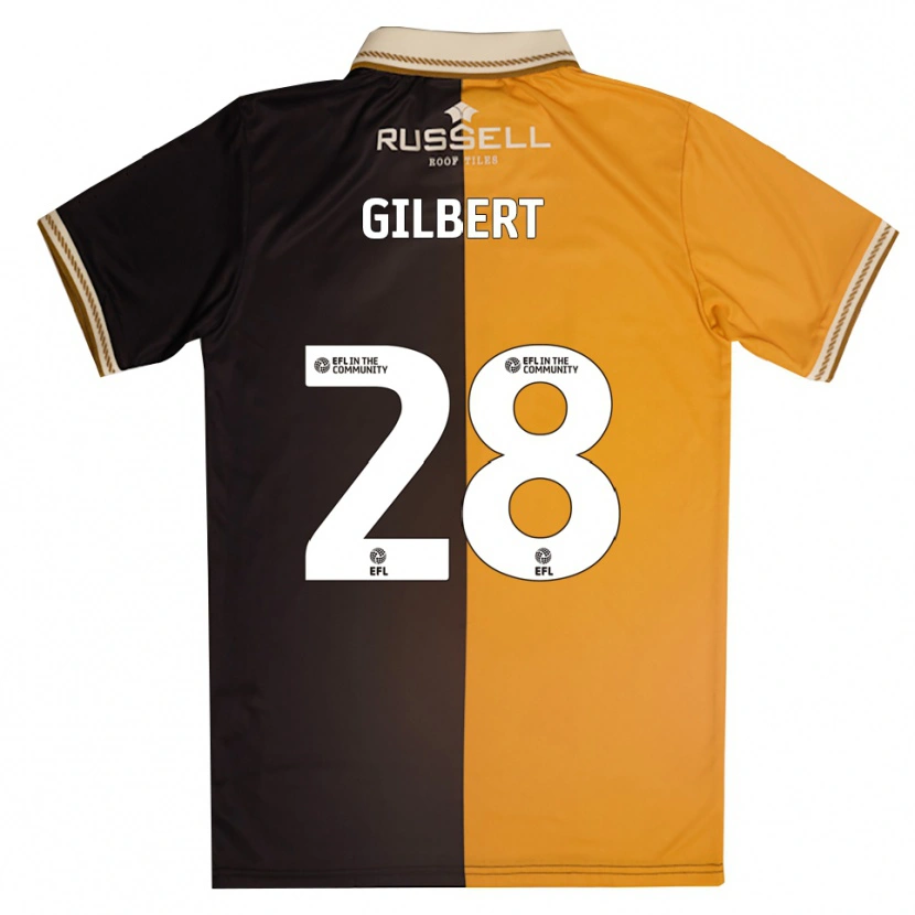 Danxen Kinder Cameron Gilbert #28 Gelb Schwarz Heimtrikot Trikot 2025/26 T-Shirt Schweiz