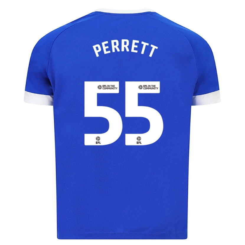 Danxen Kinder Troy Perrett #55 Blau Weiß Heimtrikot Trikot 2025/26 T-Shirt Schweiz