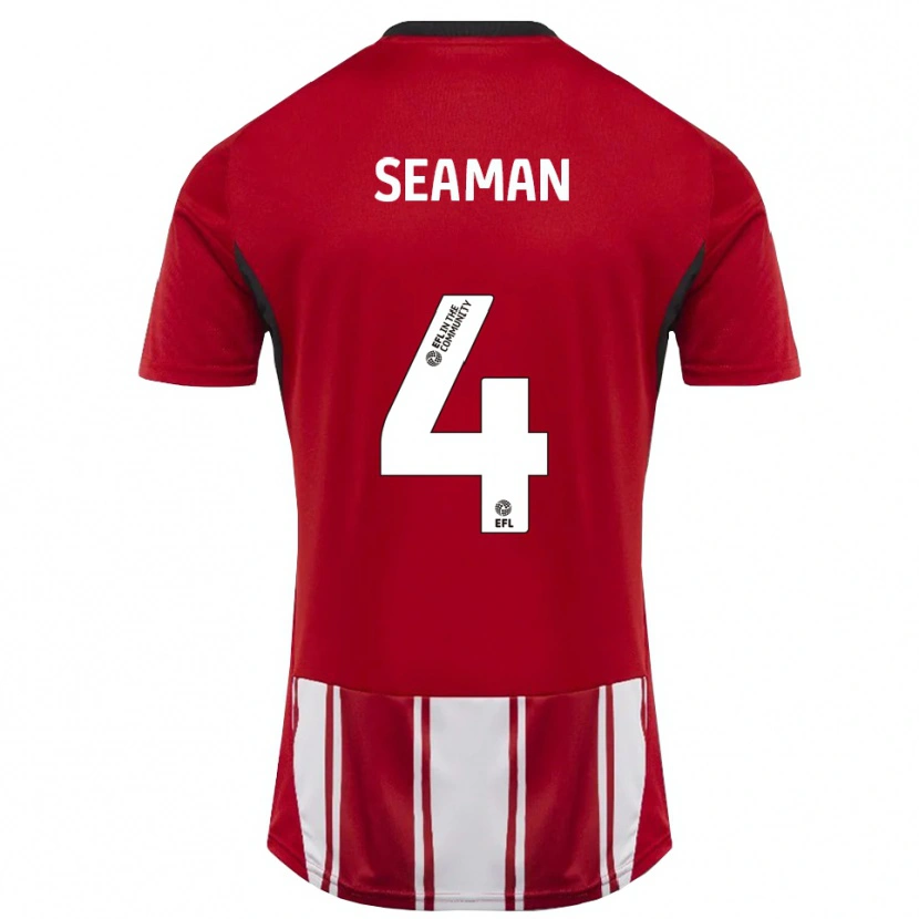 Danxen Kinder Jaydee Seaman #4 Rot Weiß Schwarz Heimtrikot Trikot 2025/26 T-Shirt Schweiz