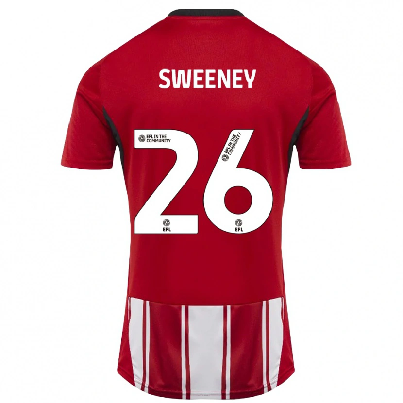 Danxen Kinder Pierce Sweeney #26 Rot Weiß Schwarz Heimtrikot Trikot 2025/26 T-Shirt Schweiz