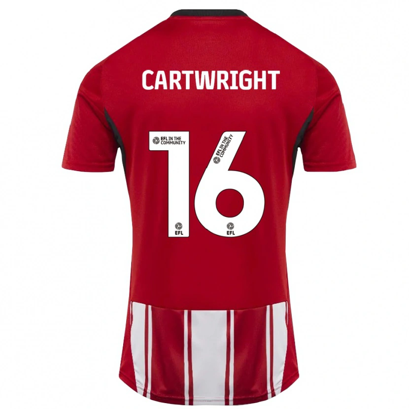 Danxen Kinder Liam Cartwright #16 Rot Weiß Schwarz Heimtrikot Trikot 2025/26 T-Shirt Schweiz