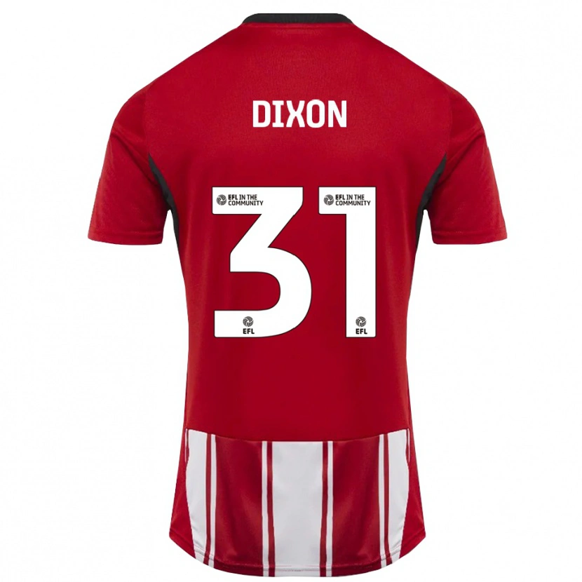 Danxen Kinder Ellen Dixon #31 Rot Weiß Schwarz Heimtrikot Trikot 2025/26 T-Shirt Schweiz