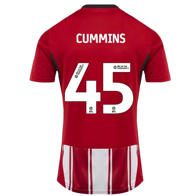 Danxen Kinder Charlie Cummins #45 Rot Weiß Schwarz Heimtrikot Trikot 2025/26 T-Shirt Schweiz