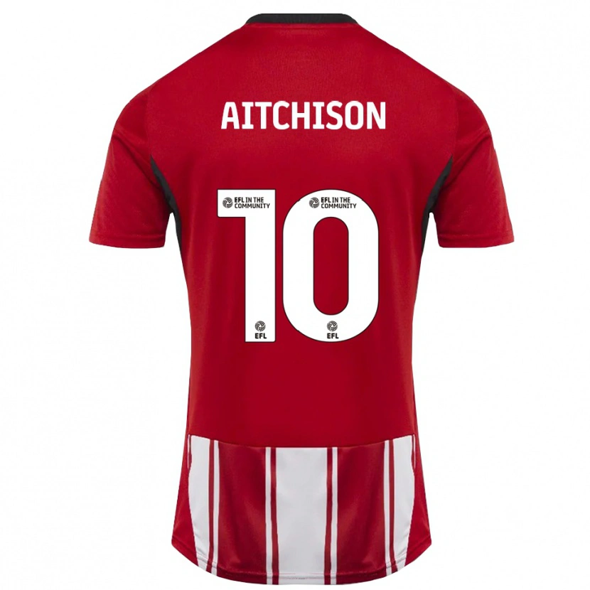 Danxen Kinder Jack Aitchison #10 Rot Weiß Schwarz Heimtrikot Trikot 2025/26 T-Shirt Schweiz