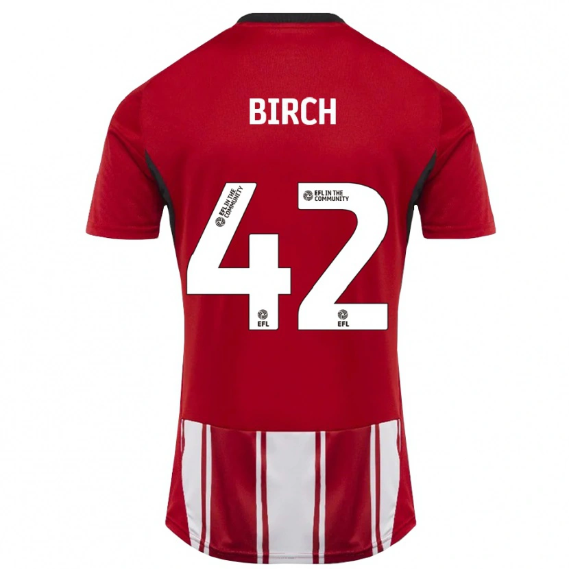 Danxen Kinder George Birch #42 Rot Weiß Schwarz Heimtrikot Trikot 2025/26 T-Shirt Schweiz