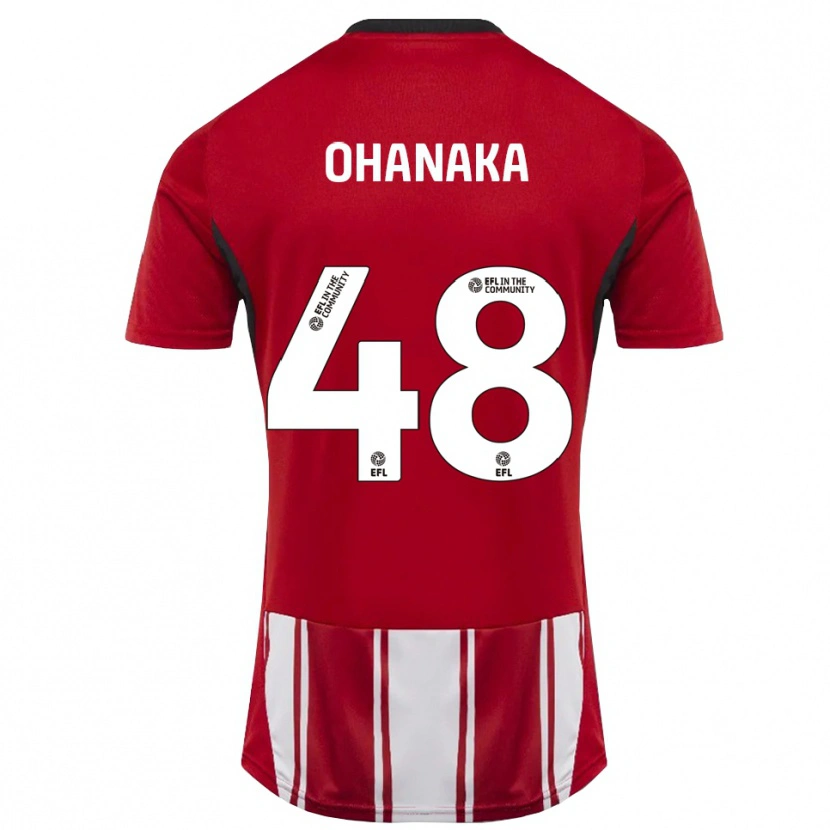 Danxen Kinder Santino Ohanaka #48 Rot Weiß Schwarz Heimtrikot Trikot 2025/26 T-Shirt Schweiz