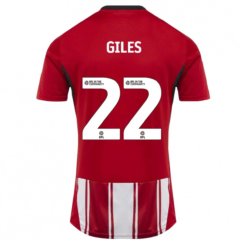 Danxen Kinder Olivia Giles #22 Rot Weiß Schwarz Heimtrikot Trikot 2025/26 T-Shirt Schweiz