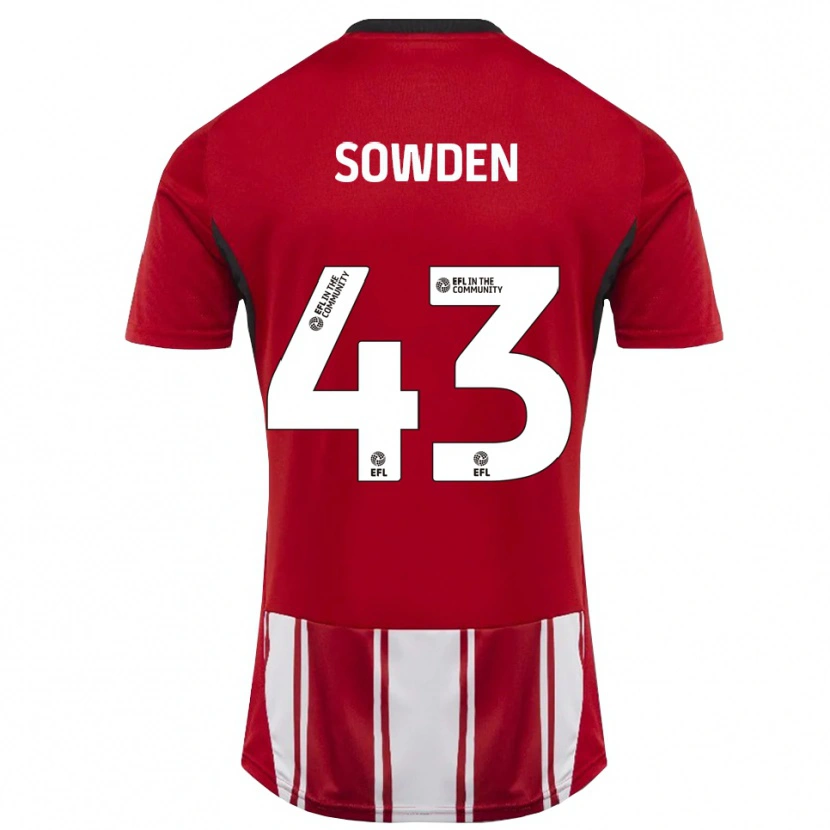 Danxen Kinder Andrew Sowden #43 Rot Weiß Schwarz Heimtrikot Trikot 2025/26 T-Shirt Schweiz