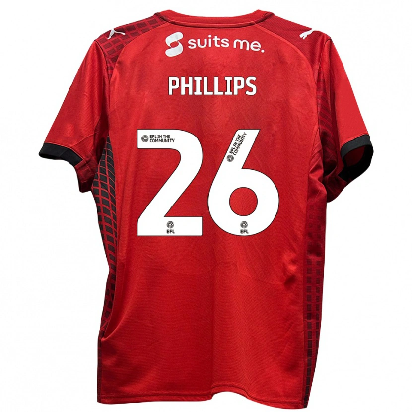 Danxen Kinder Noah Phillips #26 Rot Schwarz Heimtrikot Trikot 2025/26 T-Shirt Schweiz