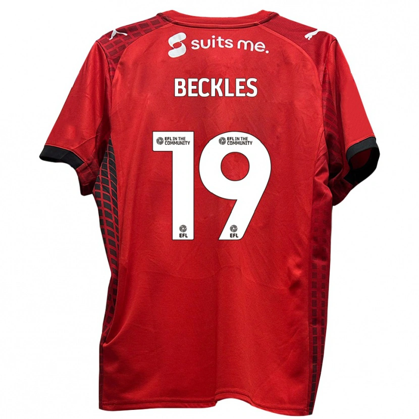 Danxen Kinder Omar Beckles #19 Rot Schwarz Heimtrikot Trikot 2025/26 T-Shirt Schweiz