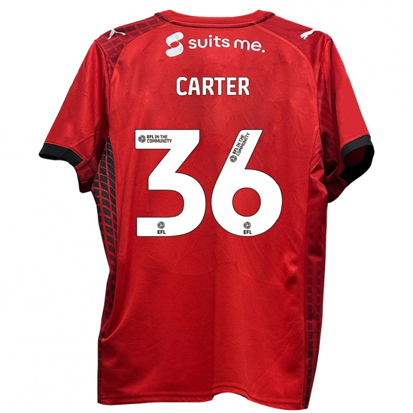 Danxen Kinder Dan Carter #36 Rot Schwarz Heimtrikot Trikot 2025/26 T-Shirt Schweiz