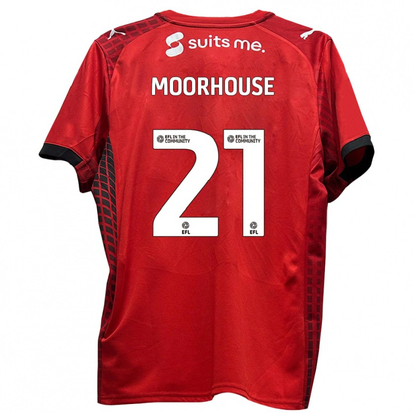 Danxen Kinder Jack Moorhouse #21 Rot Schwarz Heimtrikot Trikot 2025/26 T-Shirt Schweiz