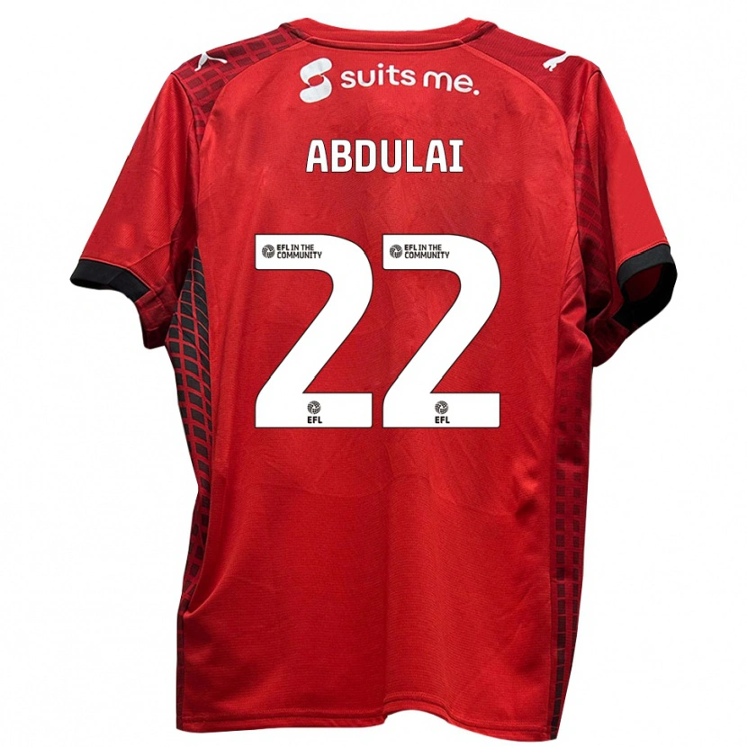 Danxen Kinder Azeem Abdulai #22 Rot Schwarz Heimtrikot Trikot 2025/26 T-Shirt Schweiz
