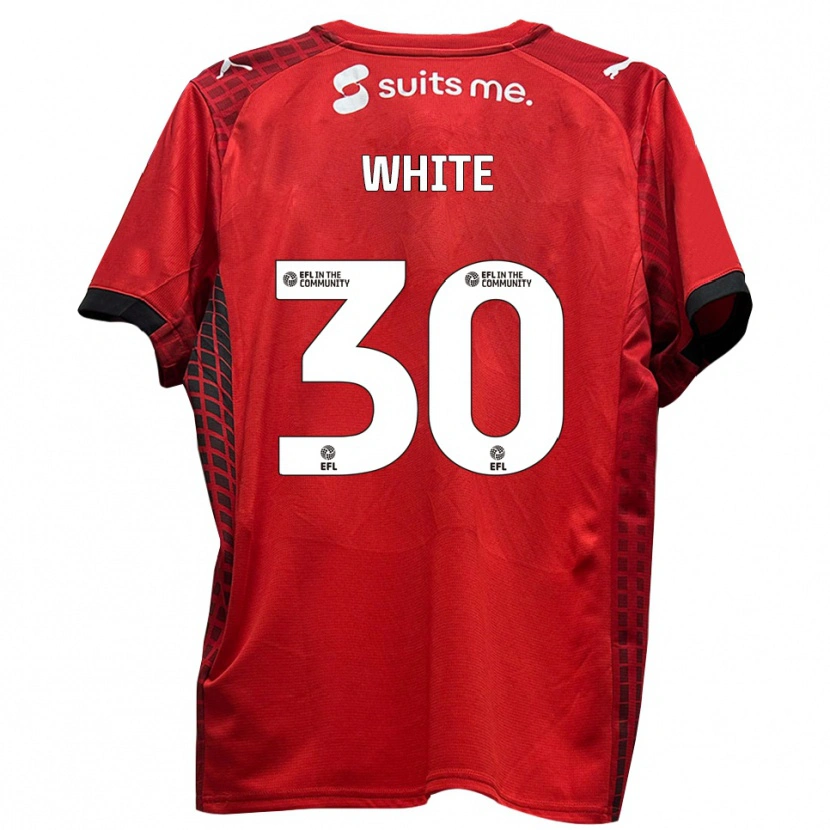 Danxen Kinder Joe White #30 Rot Schwarz Heimtrikot Trikot 2025/26 T-Shirt Schweiz