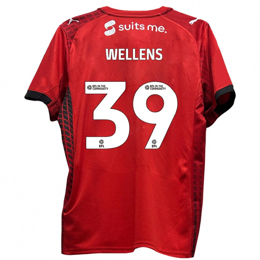 Danxen Kinder Alfie Wellens #39 Rot Schwarz Heimtrikot Trikot 2025/26 T-Shirt Schweiz