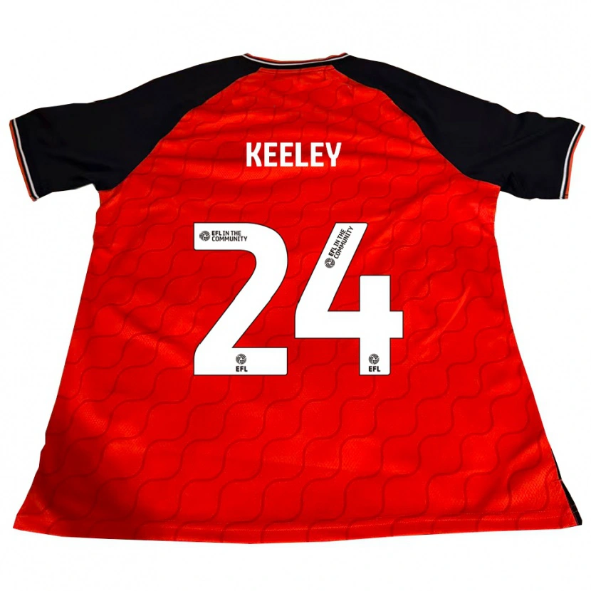 Danxen Kinder Josh Keeley #24 Orange Schwarz Weiß Heimtrikot Trikot 2025/26 T-Shirt Schweiz