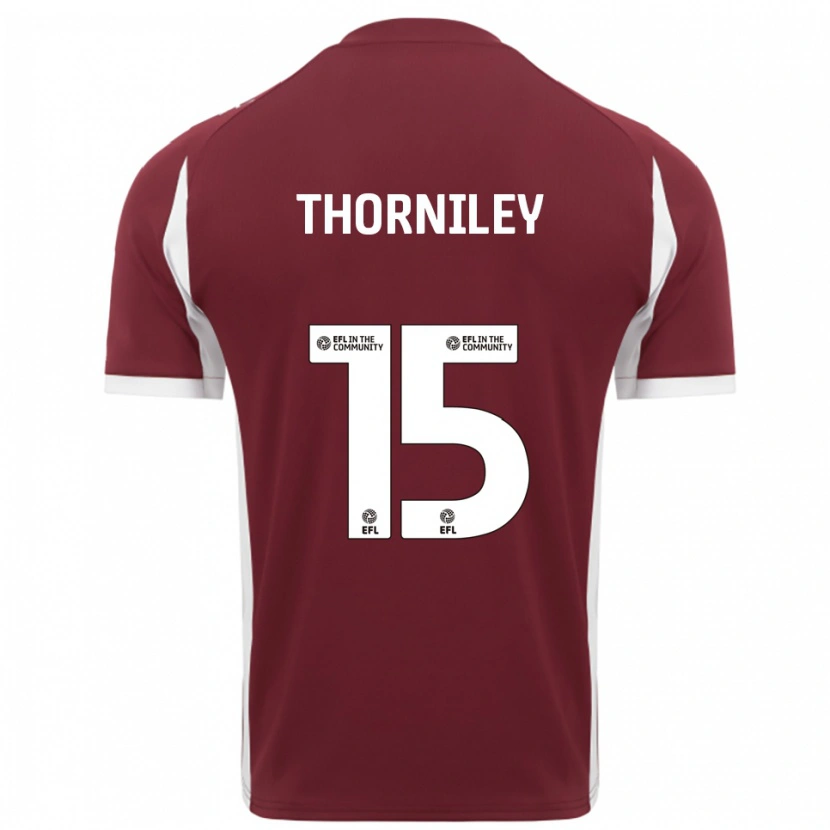Danxen Kinder Jordan Thorniley #15 Burgunderrot Weiß Heimtrikot Trikot 2025/26 T-Shirt Schweiz