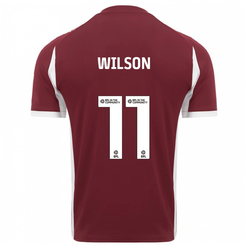 Danxen Kinder James Wilson #11 Burgunderrot Weiß Heimtrikot Trikot 2025/26 T-Shirt Schweiz