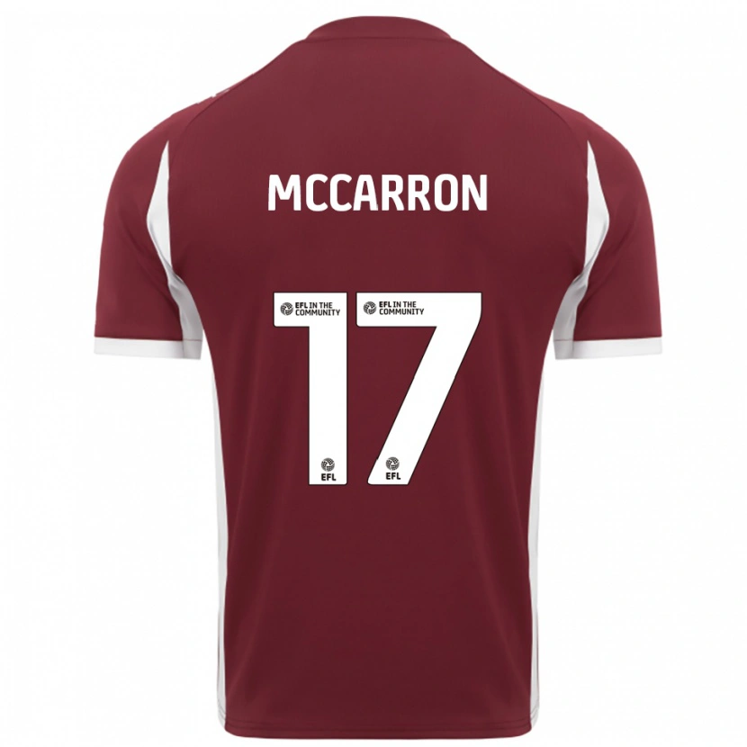 Danxen Kinder Liam Mccarron #17 Burgunderrot Weiß Heimtrikot Trikot 2025/26 T-Shirt Schweiz