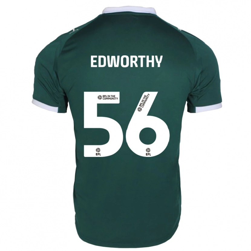 Danxen Kinder Kieran Edworthy #56 Grün Weiß Heimtrikot Trikot 2025/26 T-Shirt Schweiz