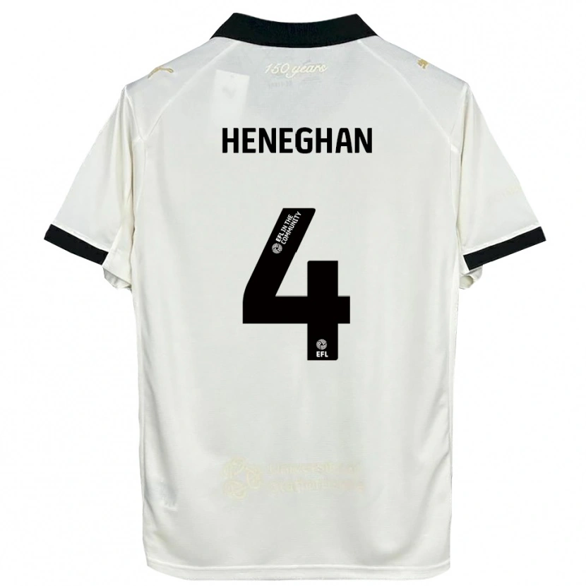 Danxen Kinder Ben Heneghan #4 Cremeweiß Schwarz Heimtrikot Trikot 2025/26 T-Shirt Schweiz