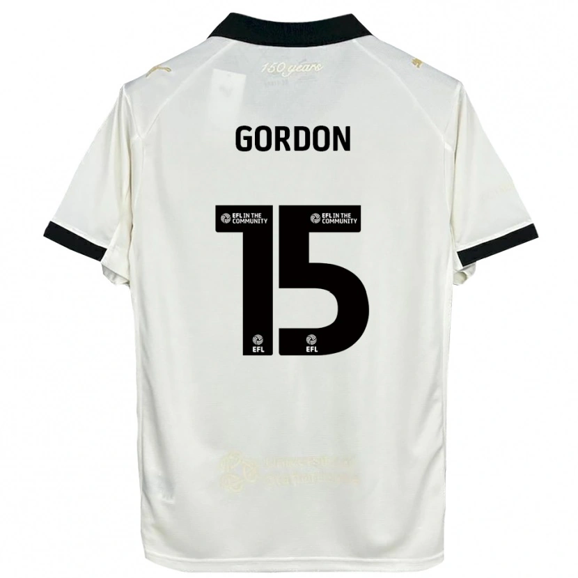 Danxen Kinder Liam Gordon #15 Cremeweiß Schwarz Heimtrikot Trikot 2025/26 T-Shirt Schweiz