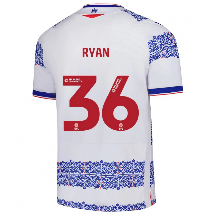 Danxen Kinder John Ryan #36 Weiß Blau Heimtrikot Trikot 2025/26 T-Shirt Schweiz